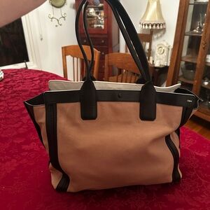 Chloe Blush Pink and Black Large Tote Bag